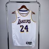Los Angeles Lakers Kobe #24 BRYANT White Gold Association Edition Swingman NBA Jerseys 2023