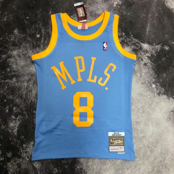 Los Angeles Lakers MN Reyro  Kobe #8 BRYANT Blue NBA Jerseys 2002