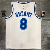 Los Angeles Lakers Kobe #8 BRYANT  White Retro  Latin NBA Jersey