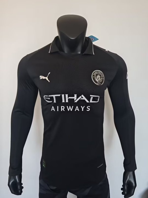 Manchester City Long  Third Away Player  1:1 Quality Soccer Jersey  25-26