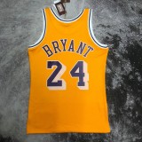 Los Angeles Lakers Retro Kobe #24 BRYANT Mitchell & Ness 2007-08 Gold Hardwood Classics Swingman Jersey