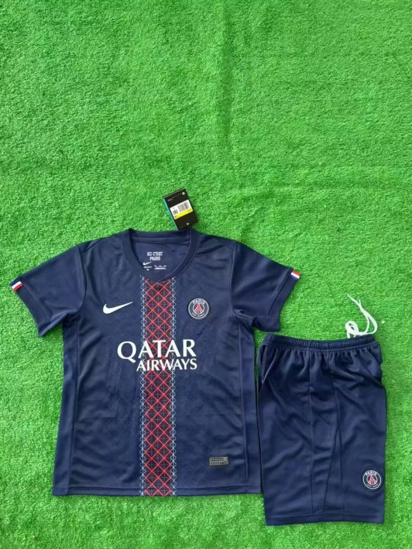 PSG Paris Home Kids 1:1 Quality Soccer Jersey  25-26