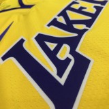 Los Angeles Lakers yellow V-Neck  6 JAMES NBA Jerseys