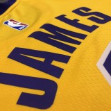 Los Angeles Lakers yellow Round-Neck  6 JAMES NBA Jerseys