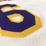 Los Angeles Lakers  White 6 James  V-neck   NBA Jerseys