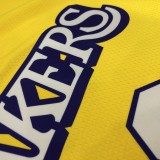 Los Angeles Lakers yellow 6 James with star  NBA Jerseys