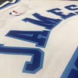 Los Angeles Lakers  Latin  Retro  Singer Collaboration Version White 6 James  Round-neck   NBA Jerseys