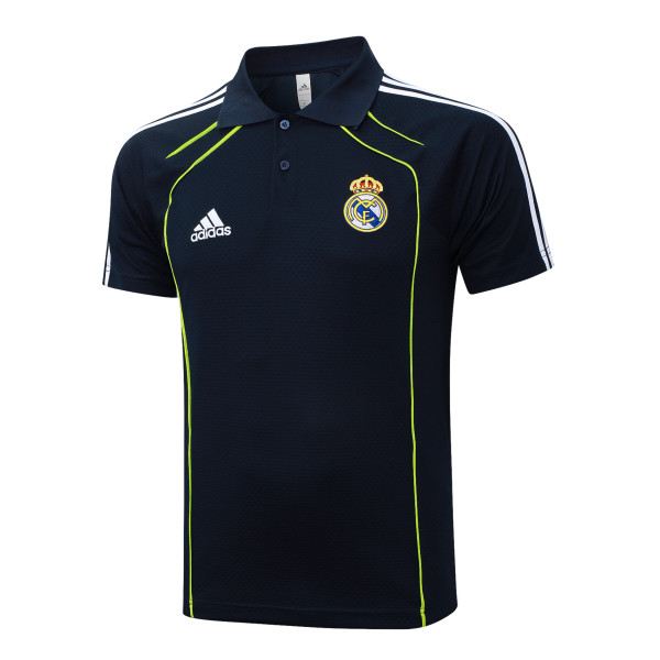 Real Madrid  Polo Fans cyan 1:1 Quality Soccer Jersey  25-26