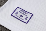 Real Madrid  Polo Retro Fans White stripe inkjet 1:1 Quality Soccer Jersey  25-26