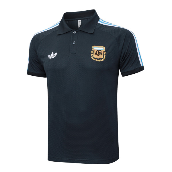 Argentina Polo Fans Drak Grey  1:1 Quality Soccer Jersey  25-26