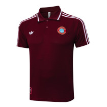 Bayern Munich Retro  Polo Fans  Red 1:1 Quality Soccer Jersey  25-26