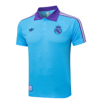 Real Madrid  Polo Fans Light Blue 1:1 Quality Soccer Jersey  25-26