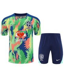 Brazil Training  Fans Kits Green 1:1 Quality Soccer Jersey 25-26 (Kids And Man )