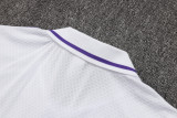 Real Madrid  Polo Retro Fans White stripe inkjet 1:1 Quality Soccer Jersey  25-26