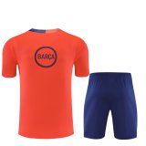 Barcelona Training  Fans Kits Orange 1:1 Quality Soccer Jersey 25-26 (Kids And Man )