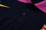 Barcelona Polo Retro Fans  cyan 1:1 Quality Soccer Jersey  25-26