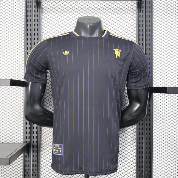 Manchester United t-shirt Special Edition Fans Black 1:1 Quality Soccer Jersey    25-26