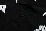 Real Madrid  Polo Fans Black stripe inkjet 1:1 Quality Soccer Jersey  25-26