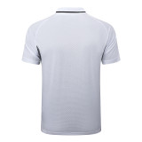 Real Madrid  Polo Retro Fans White stripe inkjet 1:1 Quality Soccer Jersey  25-26