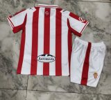 Sporting Gijon Home Kids Fans  1:1 Quality Soccer Jersey   25-26