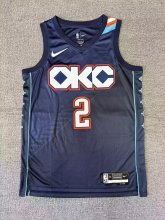 Oklahoma City Thunder  City Edition  bLUE #2 GILGEOUS-ALEXANDER NBA Jerseys  25-26
