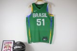 Brazil Green #51 CABOCLO NBA Jerseys  2024