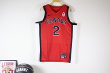 Canada Red #2 GILGEOUS-ALEXANDER NBA Jerseys  2024