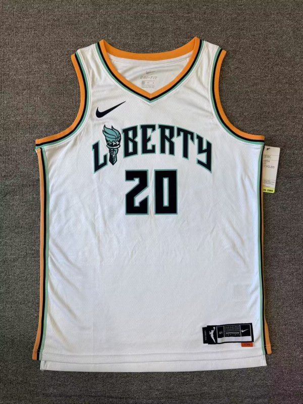 New York free White #20 IONESCU NBA Jerseys  25-26