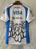 F1 Red Bull White round neck  Short Sleeve Racing Suit 2025