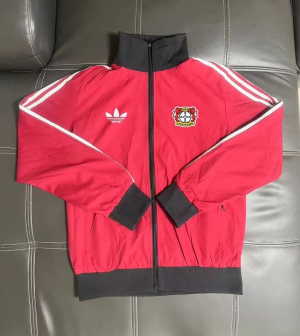 Leverkusen Windbreaker  Red 1:1 Quality Soccer Jersey  25-26