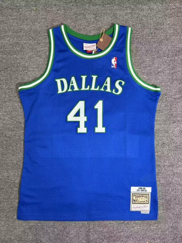 Dallas Mavericks  Retro Blue #41 NOWITZKI NBA Jerseys