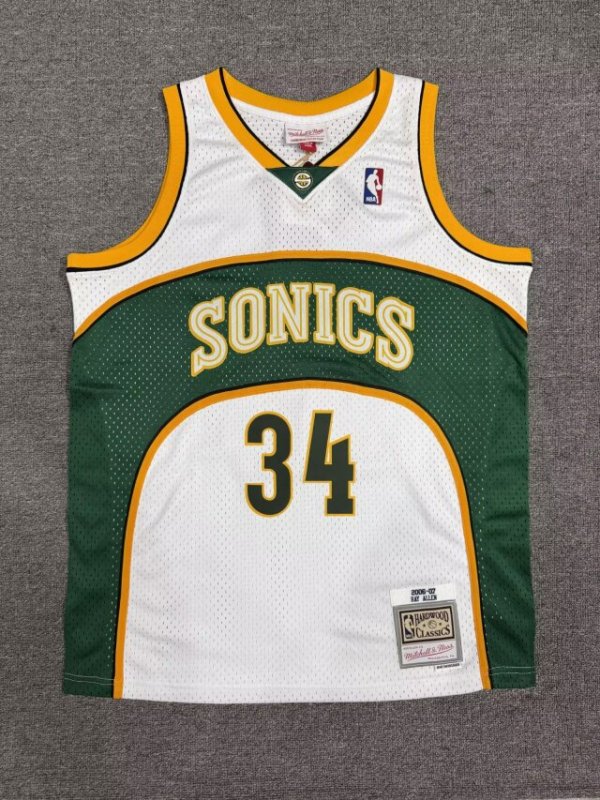 SONICS  Retro White #34 ALLEN NBA Jerseys  2026