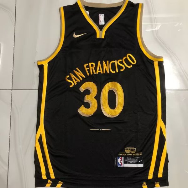 Golden State Warriors  Black  #30 CURRY NBA Jerseys