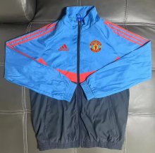 Manchester United  Windbreaker  White Blue 1:1 Quality Soccer Jersey  25-26