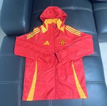 Manchester United Windbreaker  Red 1:1 Quality Soccer Jersey  25-26