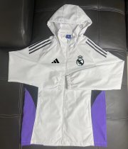 Real Madrid  Windbreaker  White 1:1 Quality Soccer Jersey  25-26