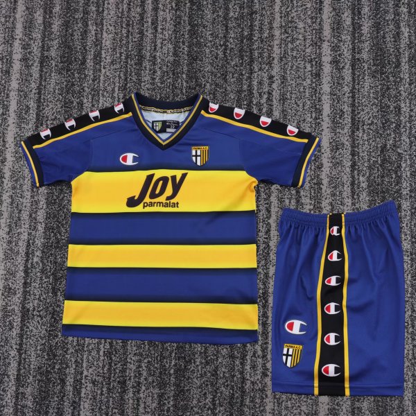 Retro Parma  Home Kids  1:1 Quality Soccer Jersey 2001-2002