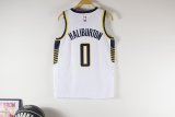 Indiana Pacers  Kids  White #0 HALIBURTON NBA Jerseys