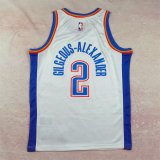 Oklahoma City Thunder  kids  White #2 GILGEOUS- ALEXANDER 1:1 Quality NBA Jerseys