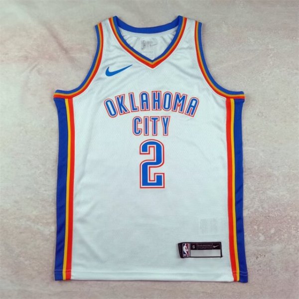 Oklahoma City Thunder  kids  White #2 GILGEOUS- ALEXANDER 1:1 Quality NBA Jerseys