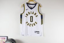Indiana Pacers  Kids  White #0 HALIBURTON NBA Jerseys