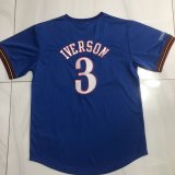 Philadelphia 76ers  Blue #3 IVERSON  1:1 Quality NBA Jerseys