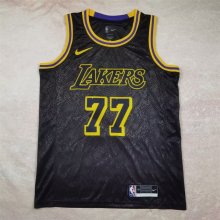 Los Angeles Lakers Kids Black  snake pattern  #77 DONCIC  1:1 Quality NBA Jerseys