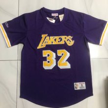 Los Angeles Lakers  Purple #32 JOHNSON  1:1 Quality NBA Jerseys