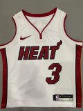 Miami Heat  White Kids  #3 WADE 1:1 Quality NBA Jerseys