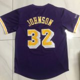 Los Angeles Lakers  Purple #32 JOHNSON  1:1 Quality NBA Jerseys