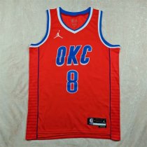 Oklahoma City Thunder Orange  #8 WiILLIAMS 1:1 Quality NBA Jerseys
