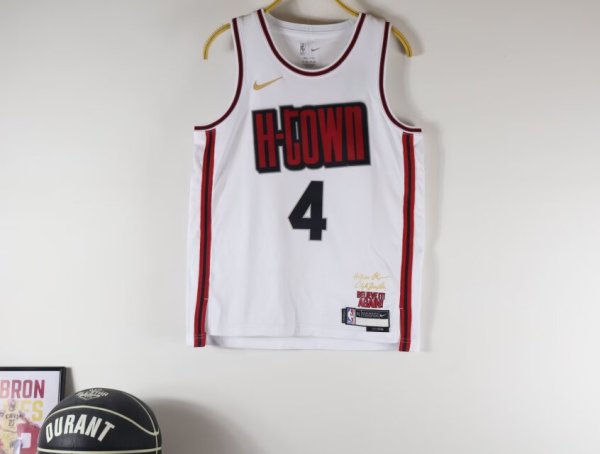 Houston Rockets Kids  White #4 GREEN 1:1 Quality NBA Jerseys