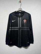 Retro Portugal Away Long Black  1:1 Quality Soccer Jersey  2012