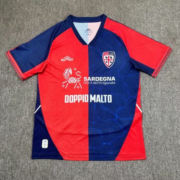 Cagliari Home  Fans 1:1 Quality Soccer Jersey 25-26